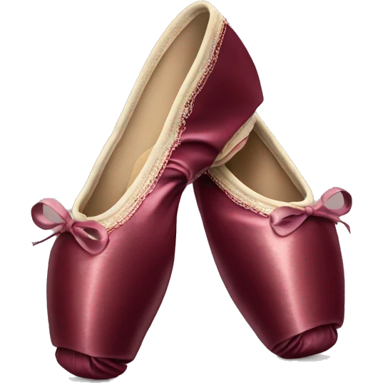 burgundy pointe shoes emoji