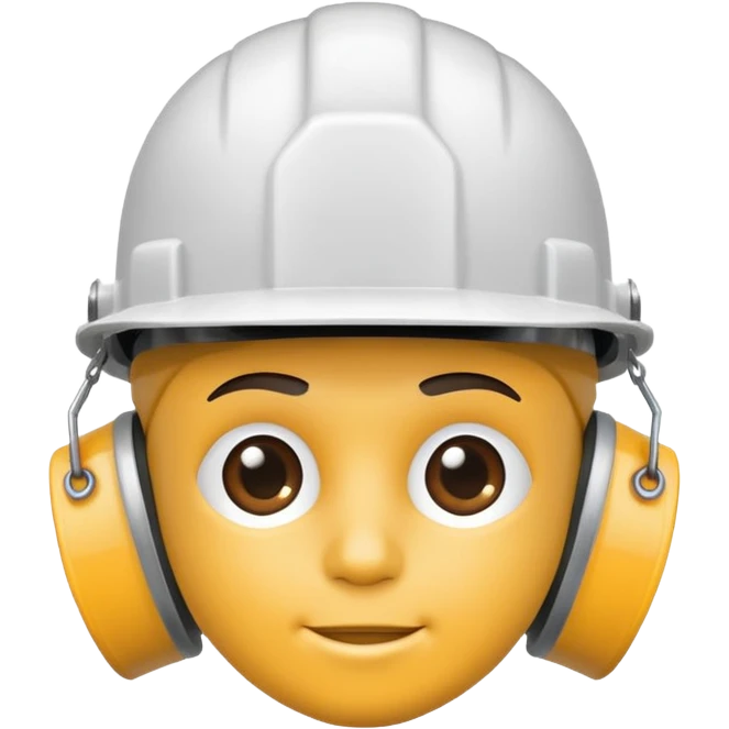 what hard hat with a grey chain logo on the front emoji