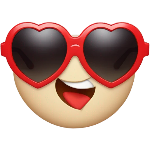 red heart shape sunglasses emoji