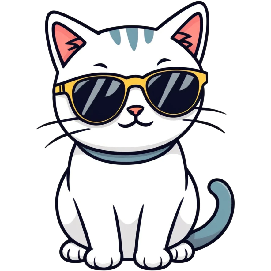 Cat with sunglasses emoji