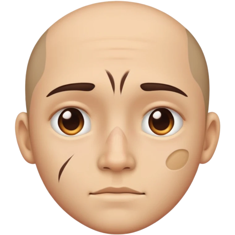 facial scar across cheek emoji