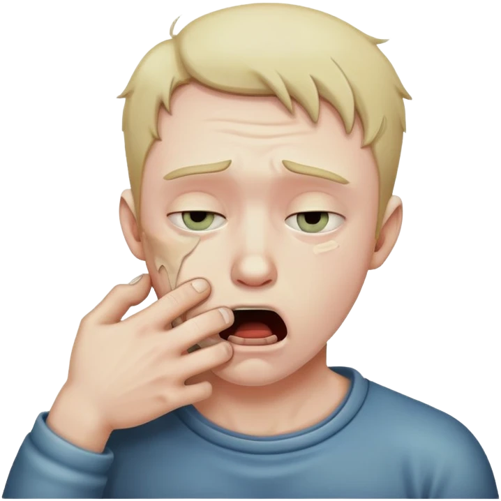 Guy choking himself  emoji