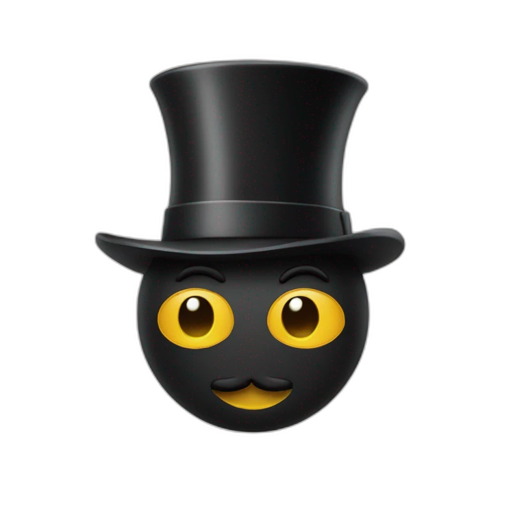 Chat tache noir sur blanc emoji