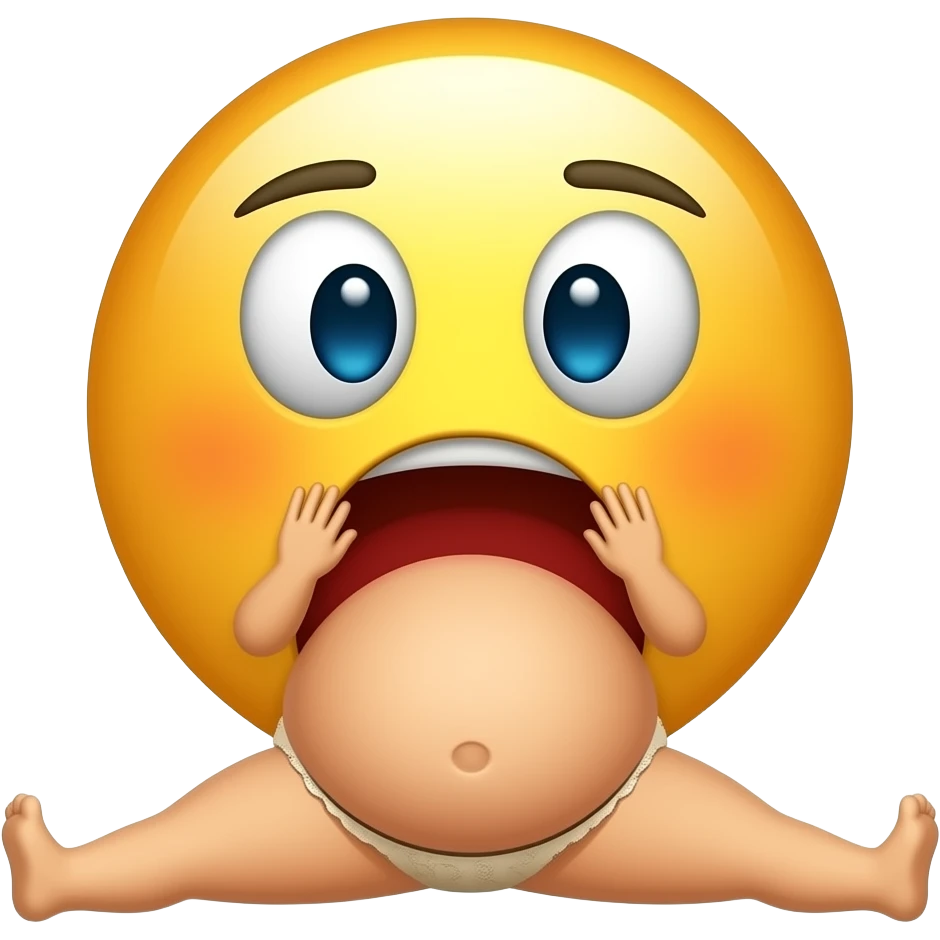 This same emojis.com, naked with big boobs, sitting with legs pregnant com spread apart wide open, and touching her hairy vagina and having an orgasm logo emoji