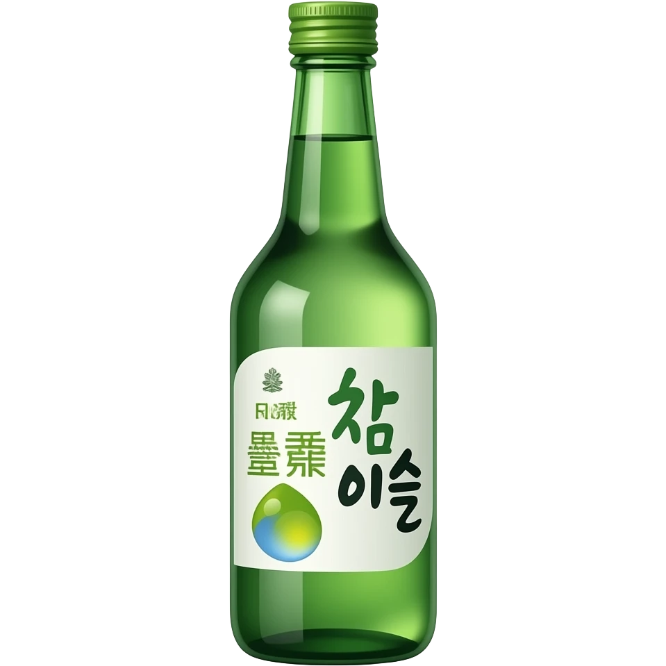 Chamisul fresh soju bottle korean emoji