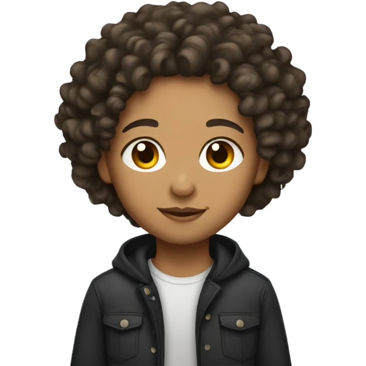 lightskin with curly hair  emoji