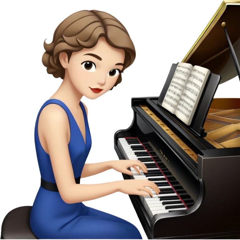 Arizona Muse playing the piano emoji
