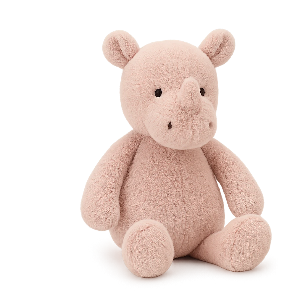 jellycat stuffed plush baby pink rhinoceros emoji