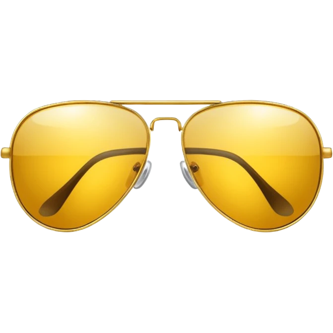 golden-yellow aviator Glasses emoji