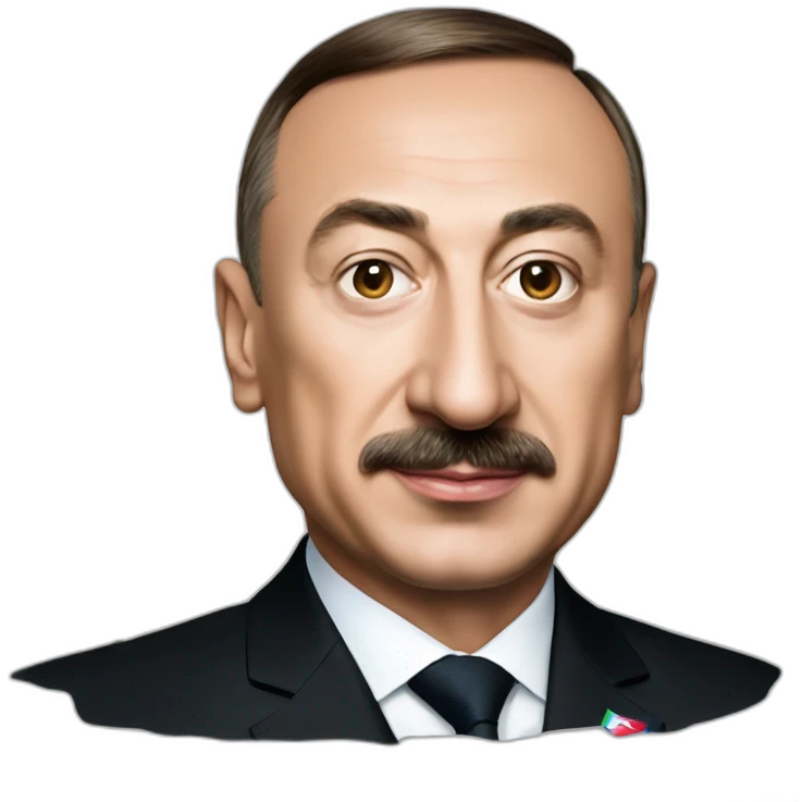 Ilham Aliyev with Azerbaijan flag emoji
