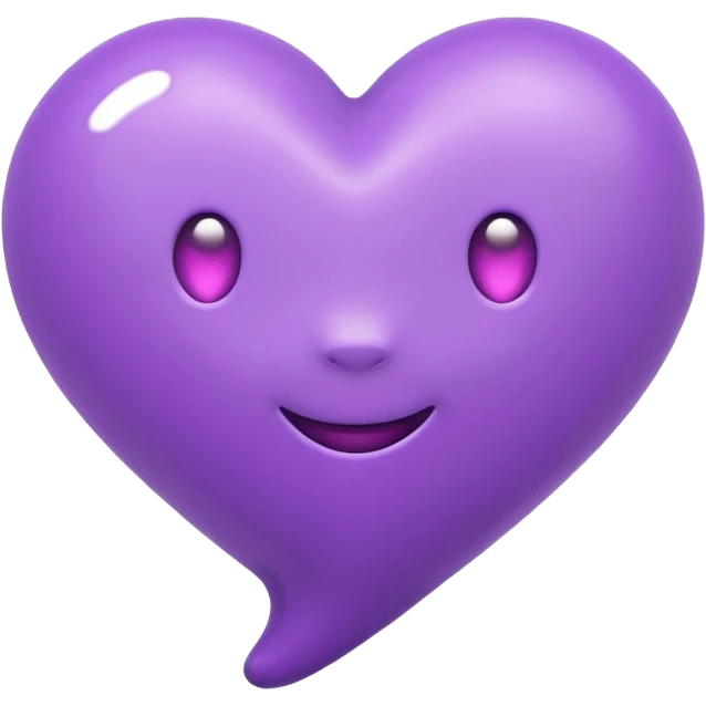chat bubble emoji with a purple heart inside of it emoji