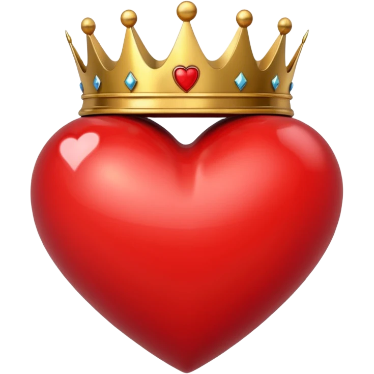 I want a red heart these emoji ❤️ and i also want a crown like this 👑 on it emoji