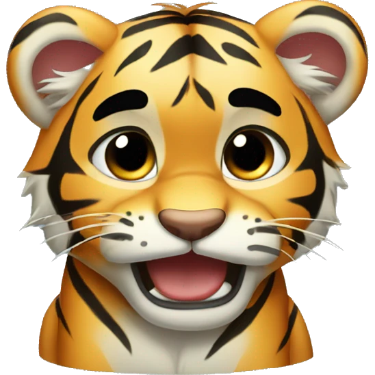 tiger cub crying sad emoji