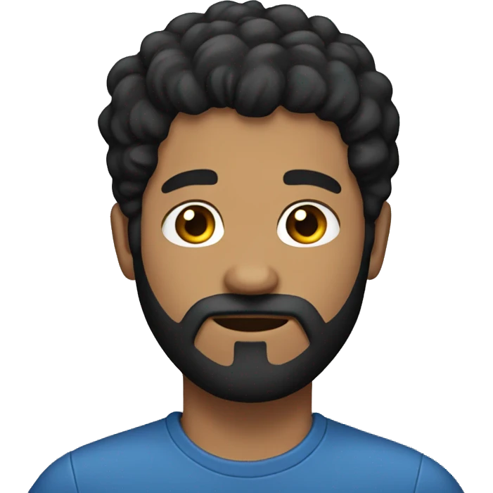 man with black hair and beard  emoji