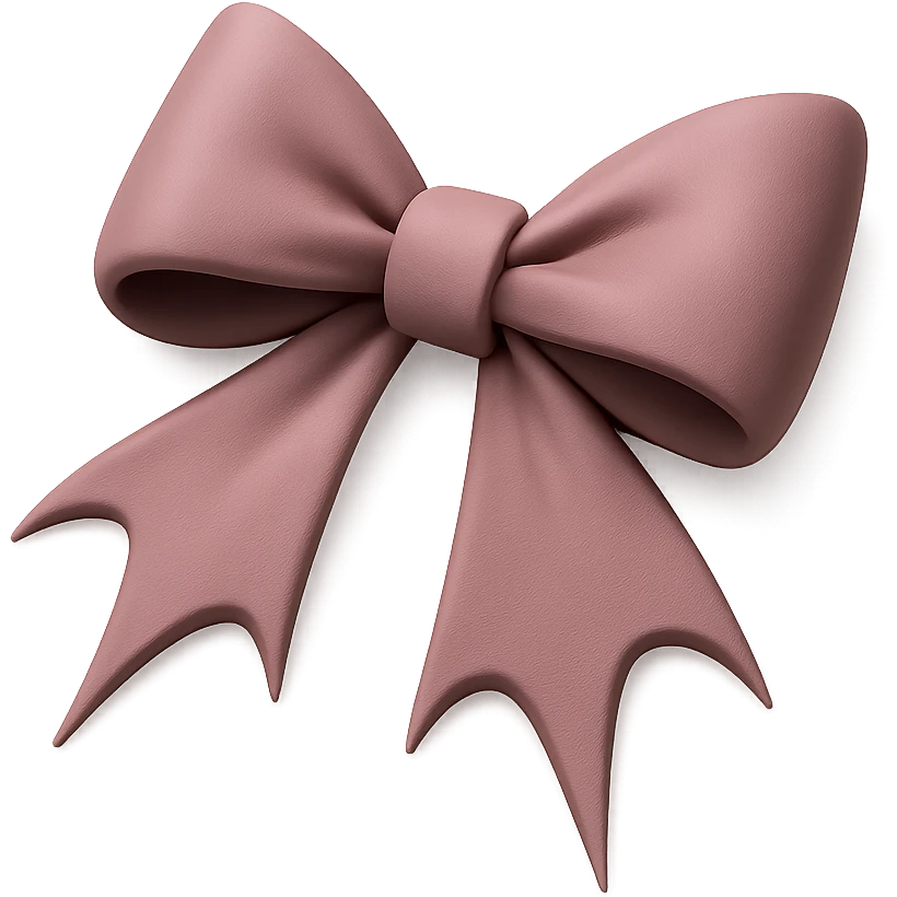 pink gothic bow emoji