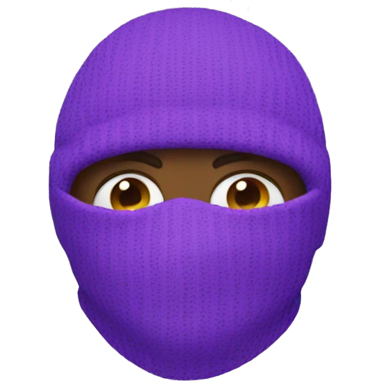Purple ski mask emoji