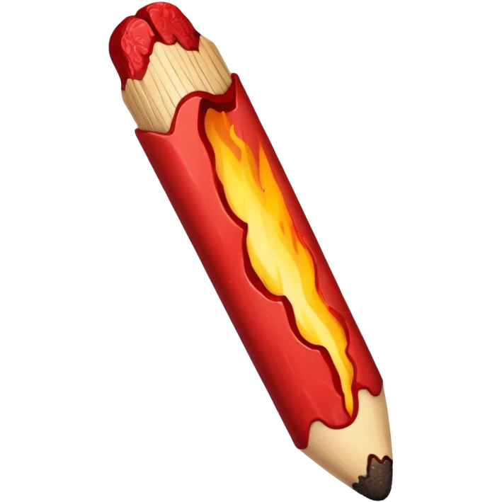 Matchstick half-burned, stuck into an open wound. emoji