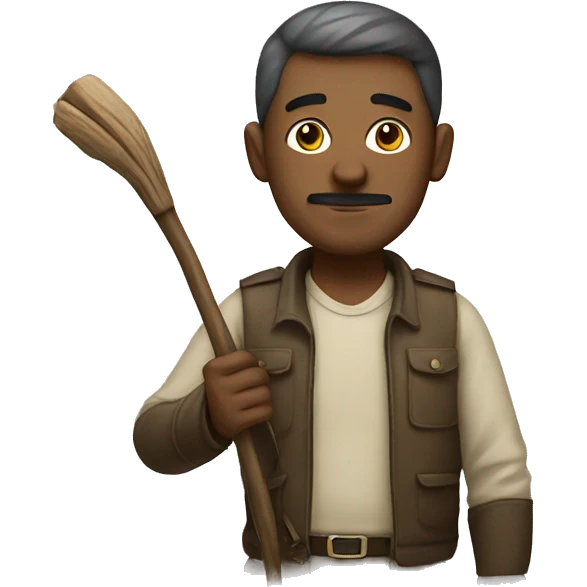 man with stick emoji