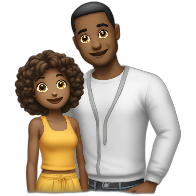 Papi et jeune qui rigole emoji