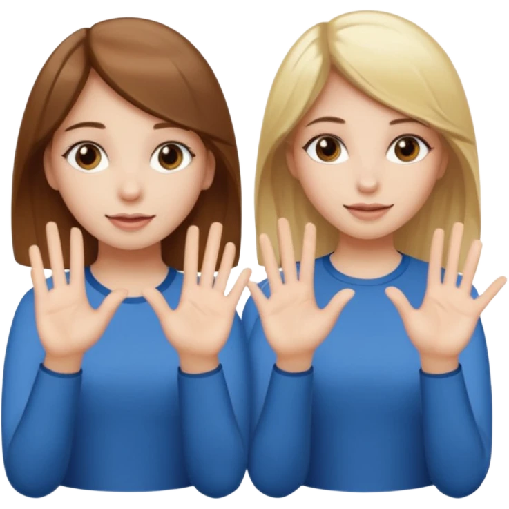 Two girls saying six seven one with brown hair. And doing hand movements  white skin six seven SAYING SIX SEVEN ONE WITH BLOND HAIR  emoji