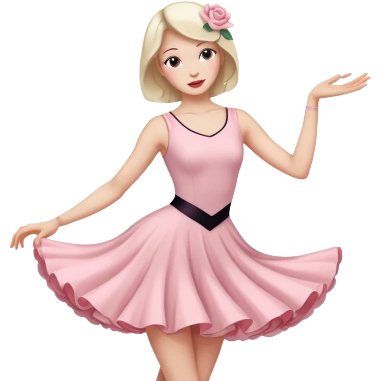 Tins pastels rose Danseuse de jazz contemporain à la peau blanche  emoji