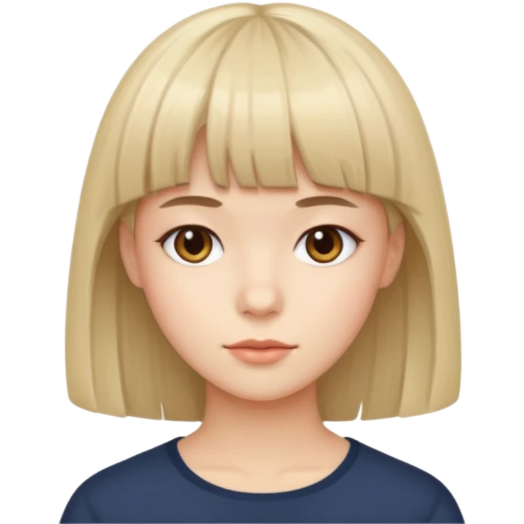 bang hair style emoji