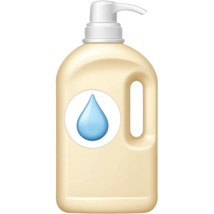 detergent bottle, cream colored, white cap emoji