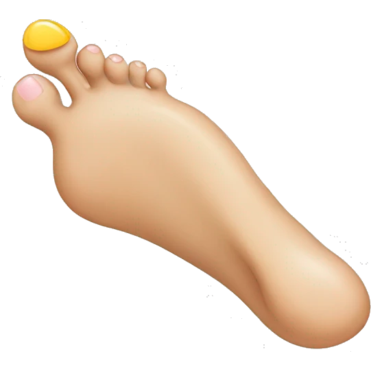 Foot with long toenails emoji
