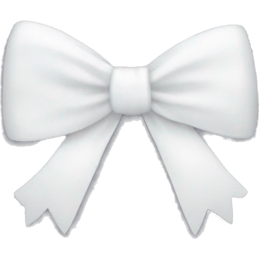 White bow with two loops emoji