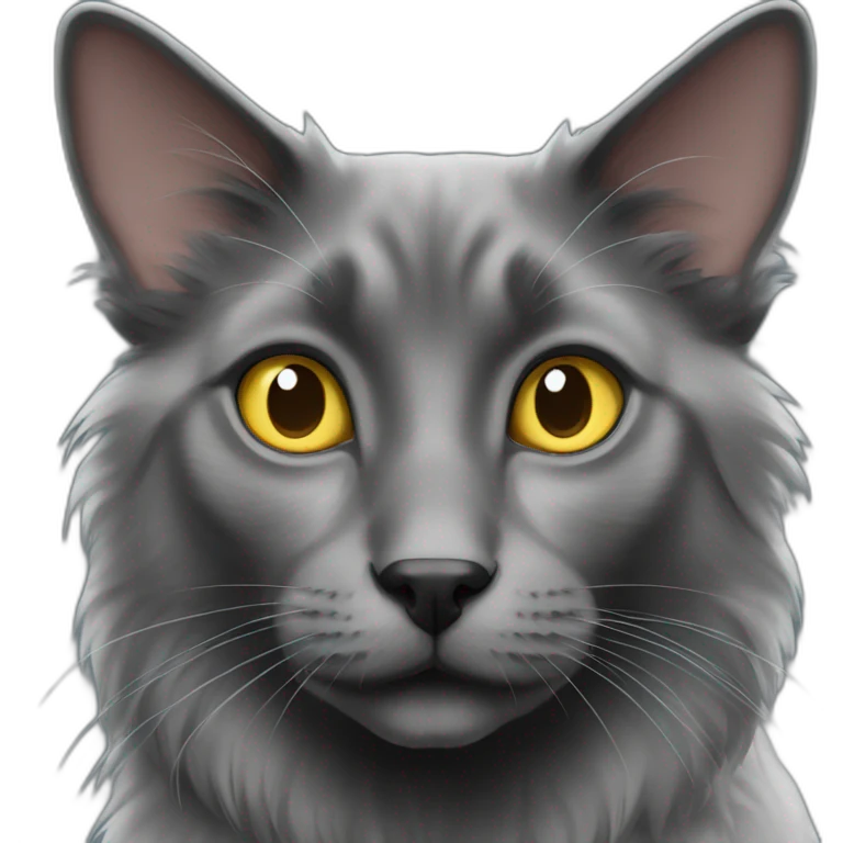 black nebelung cat emoji