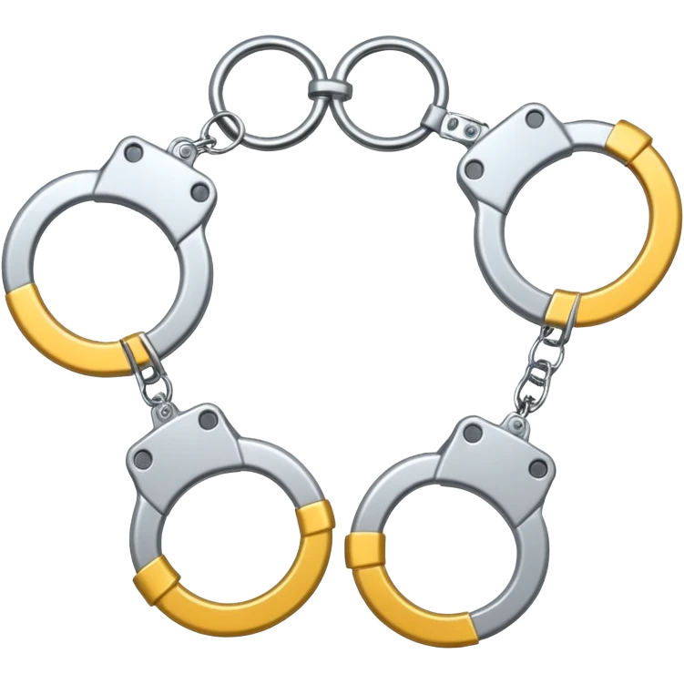 two separate broken handcuffs emoji