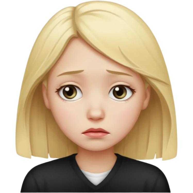 sad girl emoji