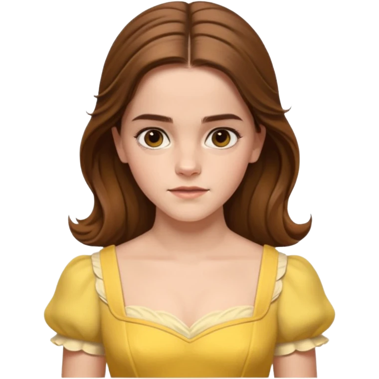 emma watson long hair as belle Cinematic Realistic emoji