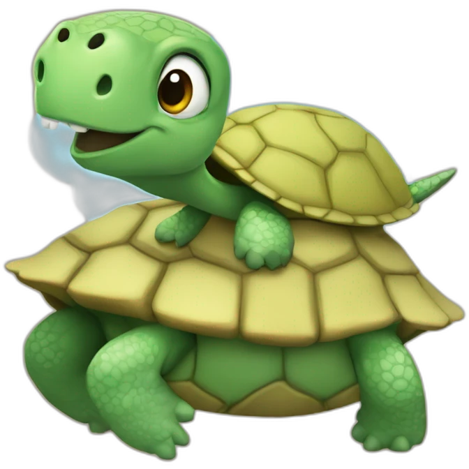 elea sur une tortue emoji