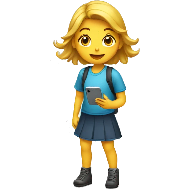 niña hablando por telefono emoji