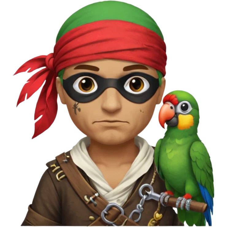 pirate and parrot emoji