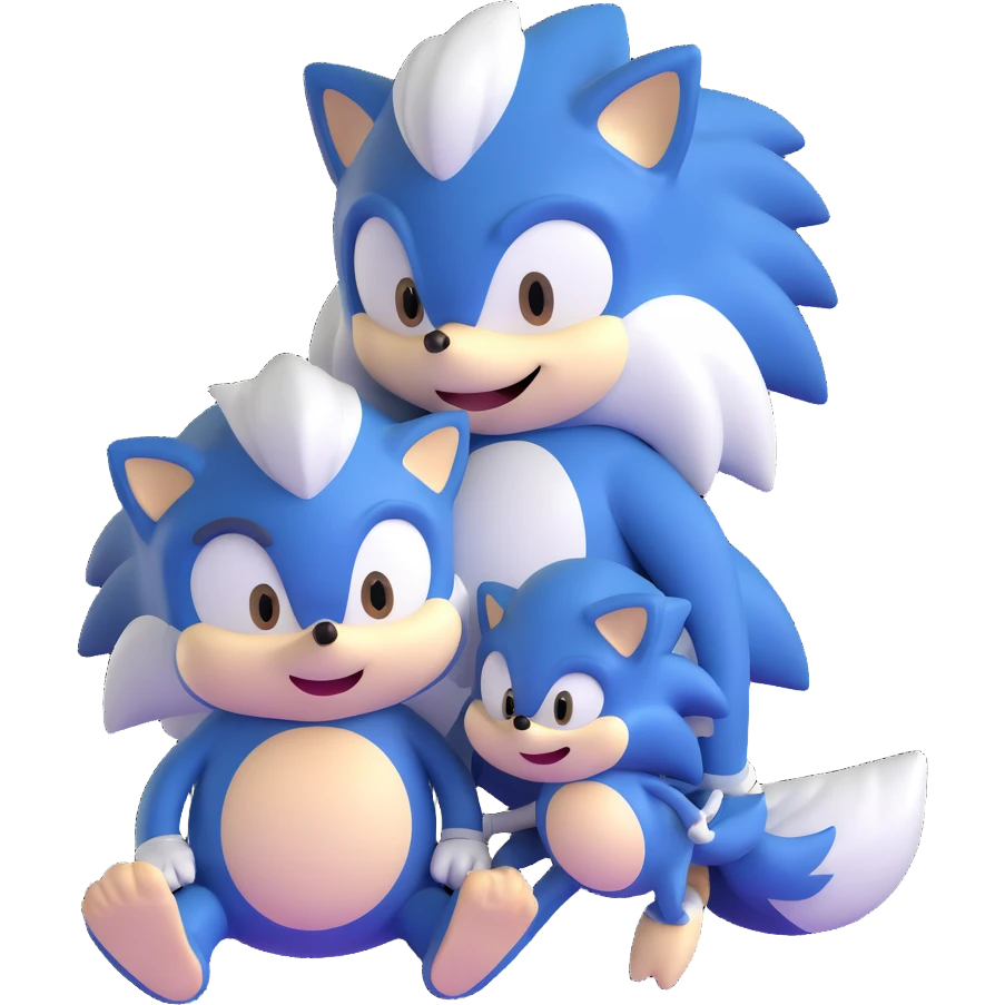 Baby Sonic the Hedgehog and baby Silver the Hedgehog together emoji