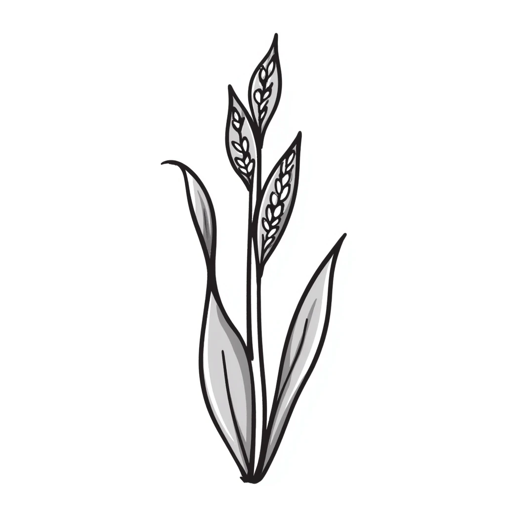 sesame plant with seed pods emoji