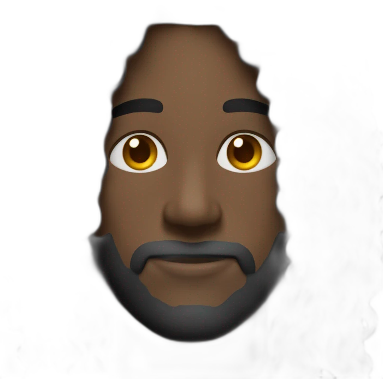 Homme noir avec des locks longues emoji