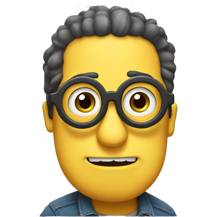minion bob with thick glasses  emoji