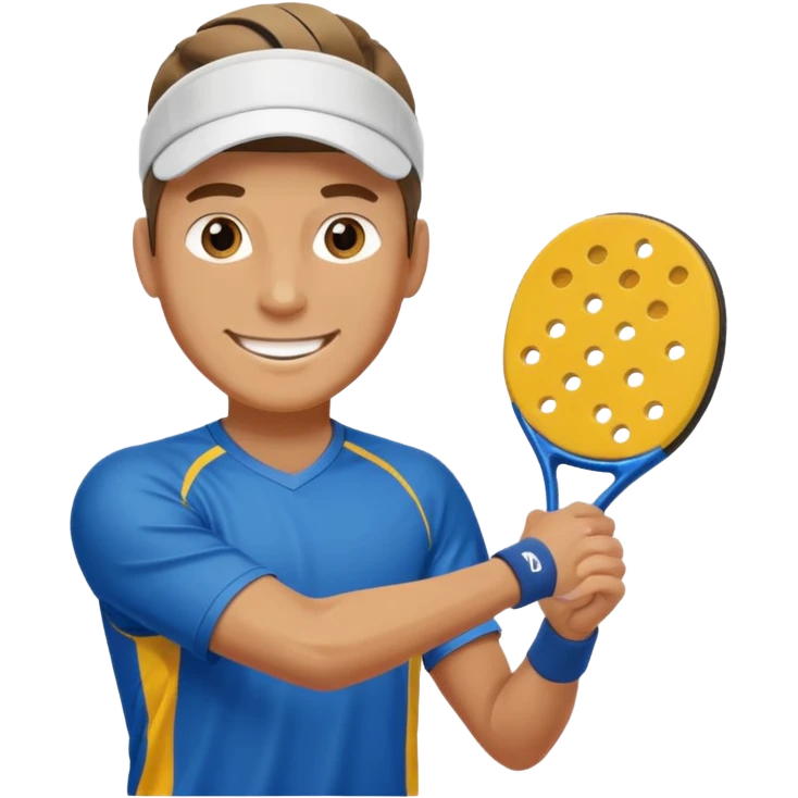 Male pickleball player emoji