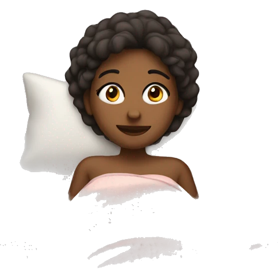 Girl laying in bed emoji