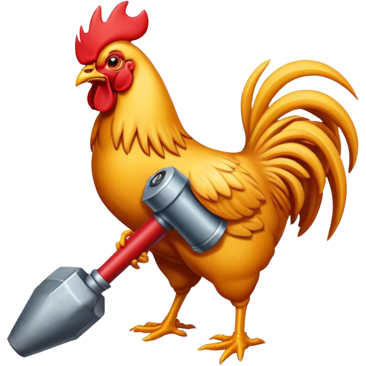 rooster Jackhammer emoji