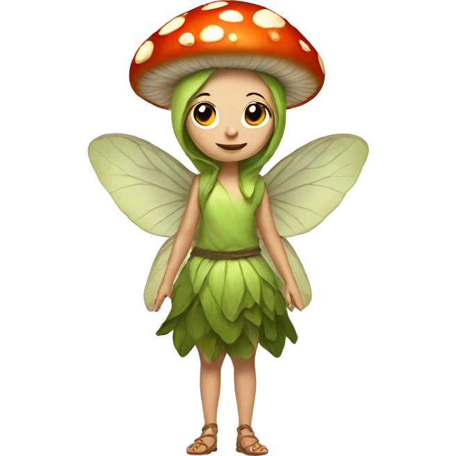 Fairy with mushroom clothes emoji
