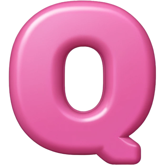 'Q' pink emoji