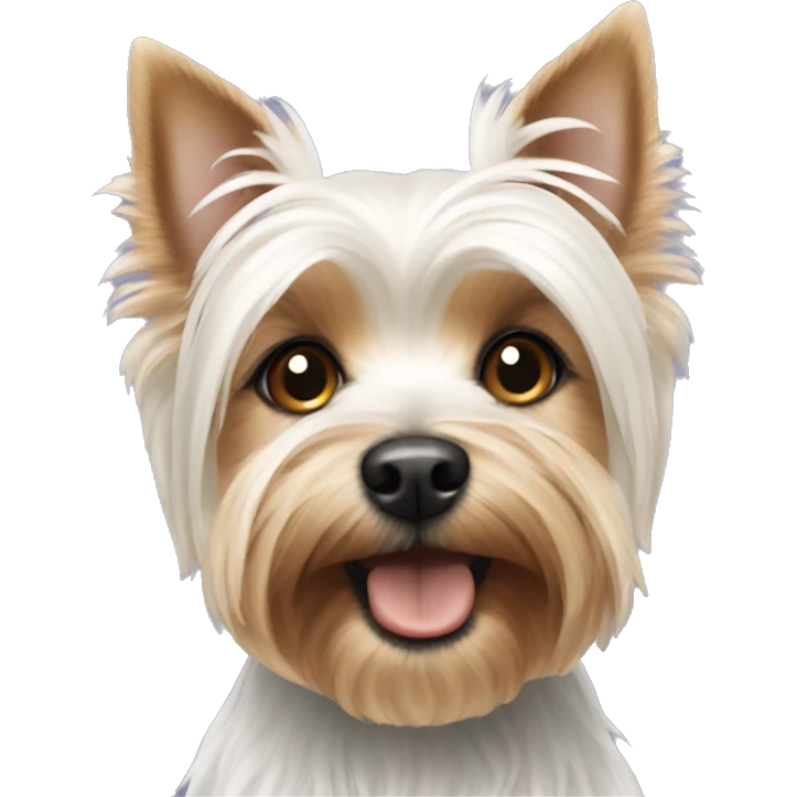 White yorkie terrier  emoji