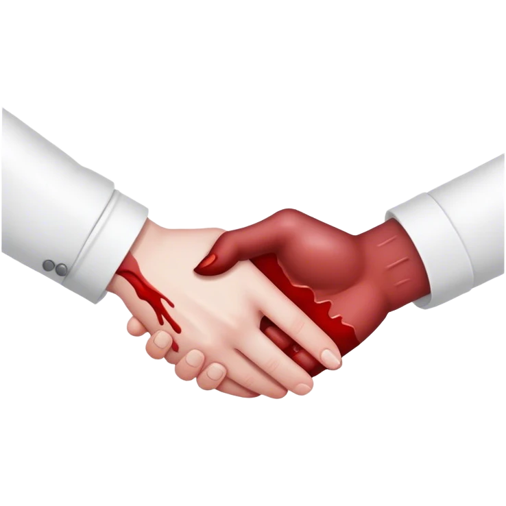 handshake, blood  emoji