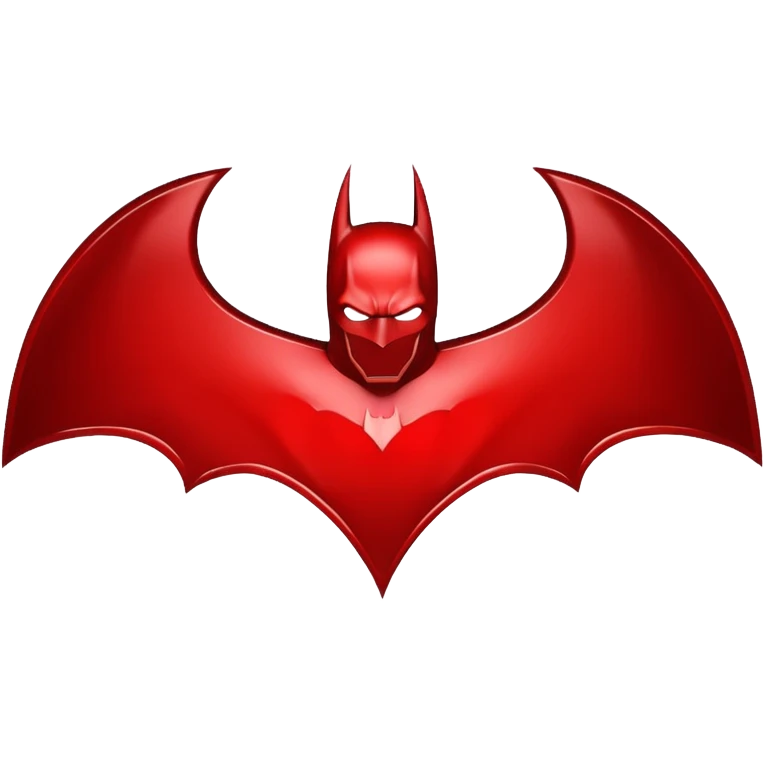 Batman logo in red emoji