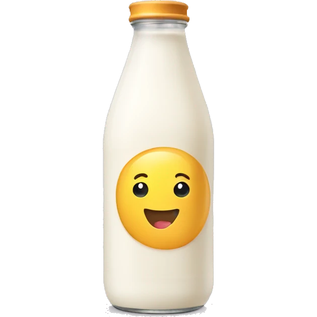 Paper Bottled milk emoji