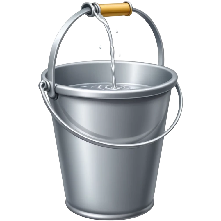 Bucket pouring emoji